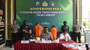 Penangkapan Sabu Terbesar Tahun Ini, Kapolres Kampar Ungkap Dua Kurir dan Sindikat Besar di Baliknya